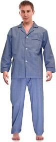 img 4 attached to Unwind in Style with Classical Sleepwear Broadcloth Woven Pajama Set: Discover Comfort and Elegance