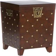 🔒 nailhead storage trunk, end table in espresso by sei furniture: ideal for stylish organization logo