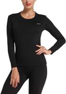 stay warm and cozy with willit women's midweight fleece lined thermal underwear bottoms logo