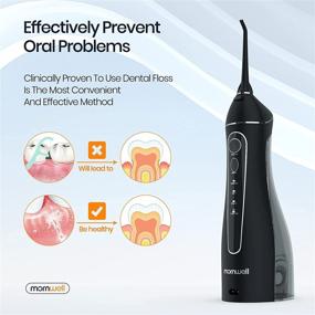 img 1 attached to 💦 Water Flosser Cordless Teeth Cleaner - Mornwell Professional Dental Irrigator: USB Rechargeable, IPX7 Waterproof, Powerful Battery Life for Effective Home, Travel, Braces & Bridges Care