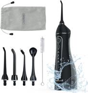 💦 water flosser cordless teeth cleaner - mornwell professional dental irrigator: usb rechargeable, ipx7 waterproof, powerful battery life for effective home, travel, braces & bridges care logo