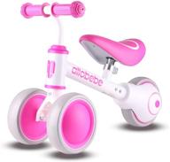 🚲 allobebe baby balance bike - cute toddler bikes 12-36 months - perfect 1 year old girl gift bike for teaching baby to transition from standing to running - adjustable seat, silent & soft 3 wheels logo