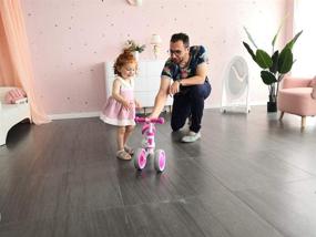 img 1 attached to 🚲 Allobebe Baby Balance Bike - Cute Toddler Bikes 12-36 Months - Perfect 1 Year Old Girl Gift Bike for Teaching Baby to Transition from Standing to Running - Adjustable Seat, Silent & Soft 3 Wheels