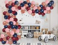 🎉 2021 new year's eve decorations: rose gold navy balloon garland kit with pink and burgundy balloons arch for wedding, bachelorette, bridal shower, party, birthday, and graduation decorations логотип