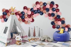 img 2 attached to 🎉 2021 New Year's Eve Decorations: Rose Gold Navy Balloon Garland Kit with Pink and Burgundy Balloons Arch for Wedding, Bachelorette, Bridal Shower, Party, Birthday, and Graduation Decorations