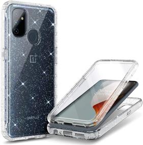 img 4 attached to NZND OnePlus Nord N100 Case with Built-in Screen Protector - Full-Body Protection, Shockproof Design, Glitter Crystal Clear