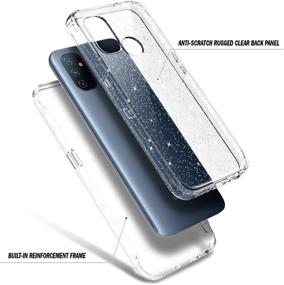 img 1 attached to NZND OnePlus Nord N100 Case with Built-in Screen Protector - Full-Body Protection, Shockproof Design, Glitter Crystal Clear