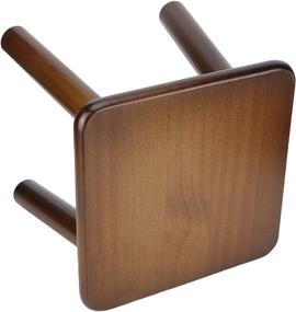 img 4 attached to 🪑 Multipurpose Wood Stool for Children - Household Small Bench, Cute DIY Furniture Seat with Square Nut, Brown Color