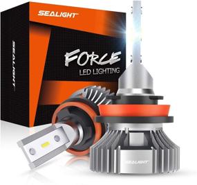 img 4 attached to SEALIGHT H11 LED Fog Light Bulbs 6000K Xenon White - High Power 4000lm H8 H9 H16, Non-polarity Replacement Lamp for Cars & Trucks - Pack of 2