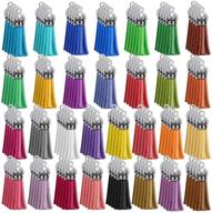 🔑 paxcoo 120pcs keychain tassels: acrylic blanks & rings bulk for diy crafts logo