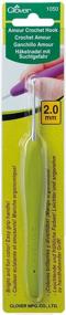 img 2 attached to 🍀 Clover CL1050 Amour Crochet Hook: 2.0mm Metal Hook for Precise Stitching, Vibrant Green Color - Ideal for Crocheting Projects