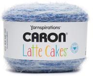 🧶 caron latte cakes голубика 291222-22007 пряжа с эффектом самозавязывания: полный 8,8 унций. чудо для вязания и вязания крючком - найдите его сейчас! логотип