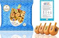 🪄 wooden dreidels with english translation - medium size (pack of 10) - includes instructions! logo