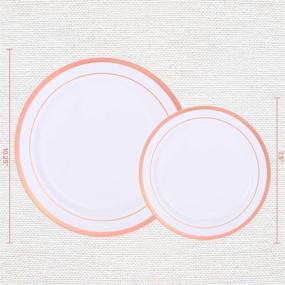 img 3 attached to Convenient and Elegant Plastic Plates for Disposable Wedding Desserts: Food Service Equipment & Supplies