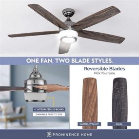 img 3 attached to 🔌 Prominence Home 48-inch Gun Metal Tennyson Ceiling Fan - Model 51472-01