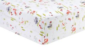 img 1 attached to Trend Lab Winter Woods Deluxe Flannel Fitted Crib Sheet: 100% Cotton, Warm and Cozy