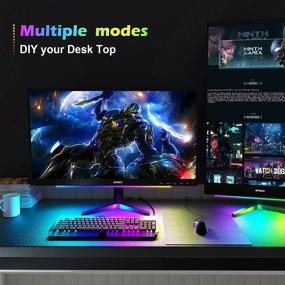 img 1 attached to 🎮 Enhance Your Gaming Setup with WILLED Under Monitor Light Bar: RGBIC Dreamcolor Ambient Gaming Lights, Remote Controlled, USB Powered - Perfect for Gaming, PC Setup, Desk Stand, Room Decoration