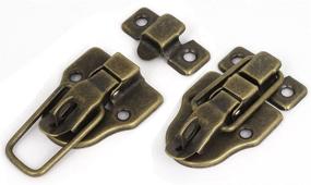 img 2 attached to 🐤 4PCS Bronze Tone Metal Toggle Latch Catch Hasp, Duckbilled Design - uxcell Boxes