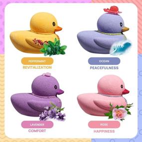 img 2 attached to 🛁 Ducky Duck Bath Bombs for Kids, Women, and Men - Gift Set of 4 | Handmade Pure Essential Oil Bath Bombs to Moisturize and Soothe Skin | Cute Bath Bomb Gift for Birthday and Children's Day