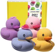 🛁 ducky duck bath bombs for kids, women, and men - gift set of 4 | handmade pure essential oil bath bombs to moisturize and soothe skin | cute bath bomb gift for birthday and children's day logo