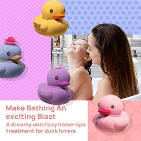 img 1 attached to 🛁 Ducky Duck Bath Bombs for Kids, Women, and Men - Gift Set of 4 | Handmade Pure Essential Oil Bath Bombs to Moisturize and Soothe Skin | Cute Bath Bomb Gift for Birthday and Children's Day
