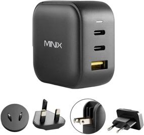 img 4 attached to 💨 MINIX Turbo 66W 3-Port GaN Wall Charger - Dual USB-C Fast Charging Adapter, Single USB-A Quick Charge 3.0 - Compatible with MacBook Pro Air, iPad Pro, iPhone 12/12 mini/11, Galaxy S9 S8 & More (NEO P1)