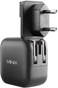 img 2 attached to 💨 MINIX Turbo 66W 3-Port GaN Wall Charger - Dual USB-C Fast Charging Adapter, Single USB-A Quick Charge 3.0 - Compatible with MacBook Pro Air, iPad Pro, iPhone 12/12 mini/11, Galaxy S9 S8 & More (NEO P1)