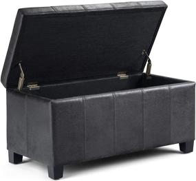 img 2 attached to Simpli Home Rectangular Storage Ottoman Furniture