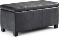 simpli home rectangular storage ottoman furniture logo