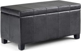 img 4 attached to Simpli Home Rectangular Storage Ottoman Furniture