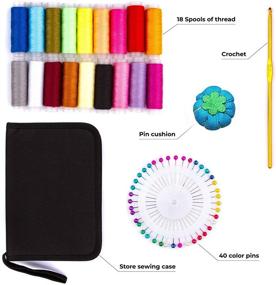 img 3 attached to 🧵 MYFOXI Sewing Kit - 140pc Accessories Mini Set for Adults, Kids, Travel, Home, Sew Repair - Zippered Soft-Cloth Pouch with Thread & Needle, Stitch Ripper, Buttons, Safety Pins, Zippered Organizer