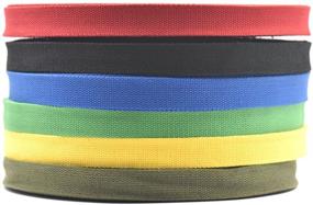 img 2 attached to 🎀 High-quality 10 Yards Cotton Woven Webbing 1" 25mm Ribbon Buckles Bag Strap Handbag Belt in 6 Vibrant Colors