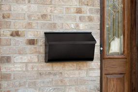 img 1 attached to 📬 Enhance Your Home with the Stylish Gibraltar Mailboxes Woodlands Medium Capacity Galvanized Steel Black Wall-Mount Mailbox – L4010WB0, Textured Black