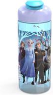 frozen ii believe in the journey blue 16.5oz water bottle with snap lid - blue and purple design logo