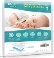 👶 premium tru lite bedding waterproof baby crib mattress cover with bamboo rayon fiber quilted terry fitted sheet: ultimate toddler mattress protector for superior protection logo