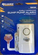 reliance controls thp205 sump pump alarm: flood alert, 9v battery, 6 ft wire sensor, 105 db, white logo