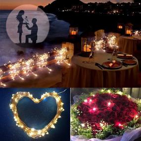 img 1 attached to 🌟 Versatile 50 Feet 150 LED Fairy String Lights: Battery Operated, Remote Controlled, Waterproof Copper Wire Twinkle Lights for Bedroom, Christmas Parties, Wedding Decorations - Warm White