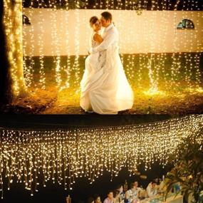 img 2 attached to 🌟 Versatile 50 Feet 150 LED Fairy String Lights: Battery Operated, Remote Controlled, Waterproof Copper Wire Twinkle Lights for Bedroom, Christmas Parties, Wedding Decorations - Warm White