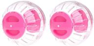 🐹 2pcs balacoo pink hamster running ball - plastic exercise ball for small animals, run-about ball accessory logo