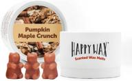 🍂 fall bliss with happy wax pumpkin maple crunch soy wax melts: infused with essential oils, adorable bear shapes, perfect for wax warmers (3.6 oz. classic tin) логотип