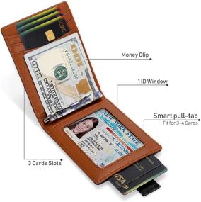 img 1 attached to 🔒 Genuine Leather Ultra Thin Men's Wallets, Card Cases & Money Organizers by Vemingo: The Perfect Accessory for Blocking