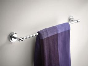 img 2 attached to Moen DN0724CH Chrome 24-Inch Single Towel Bar, Iso Collection