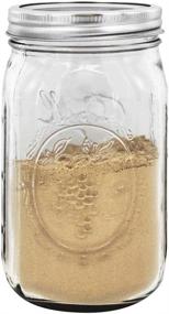 img 1 attached to 🏺 Clear Glass Ball Wide Mouth Mason Jars - Set of 2 (32 oz)
