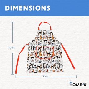 img 1 attached to 🐶 HOME-X Dog Print Apron - Cooking and Crafting Apron for Women and Men, Ideal for Dog Grooming and More, One Size Fits Most