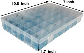 img 2 attached to Versatile Plastic Organizer Container Box with Adjustable Dividers - 36 Compartments - Perfect for Organizing Your Letter Board with Pre-Applied Sticker Dividers