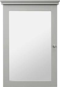 img 3 attached to 🚽 Enhance Your Bathroom Storage with the Crosley Furniture Tara CF7005-GY Lydia Mirrored Wall Cabinet in Gray