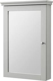 img 4 attached to 🚽 Enhance Your Bathroom Storage with the Crosley Furniture Tara CF7005-GY Lydia Mirrored Wall Cabinet in Gray