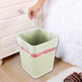 img 1 attached to 🗑️ Pekky Small Clear Drawstring Trash Bags - 3 Gallon Capacity (120 Counts/3 Rolls)
