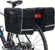 🚲 sportneer bike panniers grocery bag: ultra-stable hooks, anti-tear & bounce-proof design + rain cover for cycling touring/commuting/grocery shopping logo