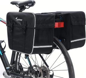 img 4 attached to 🚲 Sportneer Bike Panniers Grocery Bag: Ultra-Stable Hooks, Anti-Tear & Bounce-Proof Design + Rain Cover for Cycling Touring/Commuting/Grocery Shopping